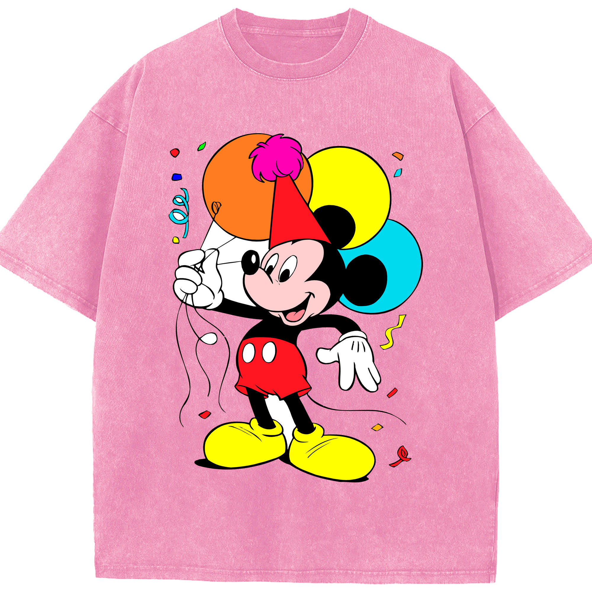 （画像用） ミッキーマウス Mickey Mouse 綿100% ヴィンテージ風 半袖Tシャツ（フロントプリント）